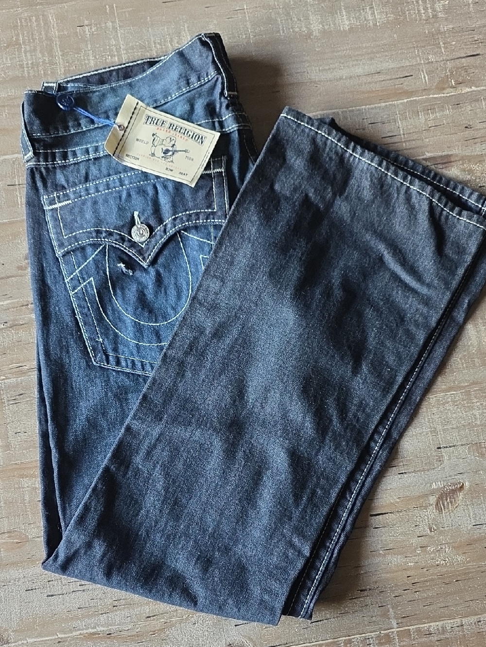 True Religion Indigo Blue Bootcut Leg Jeans